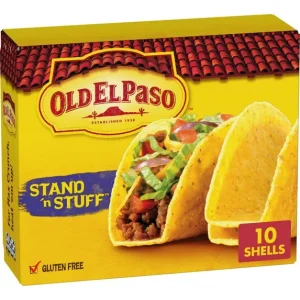 Old El Paso Stand 'N Stuff Taco Shells, Gluten Free, Meal Prep, 10 Ct, 4.7 oz