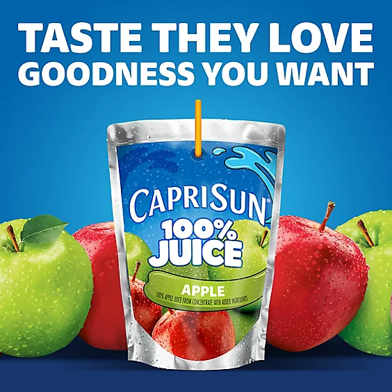 Capri Sun Capri Sun, 100% Juice (Apple)