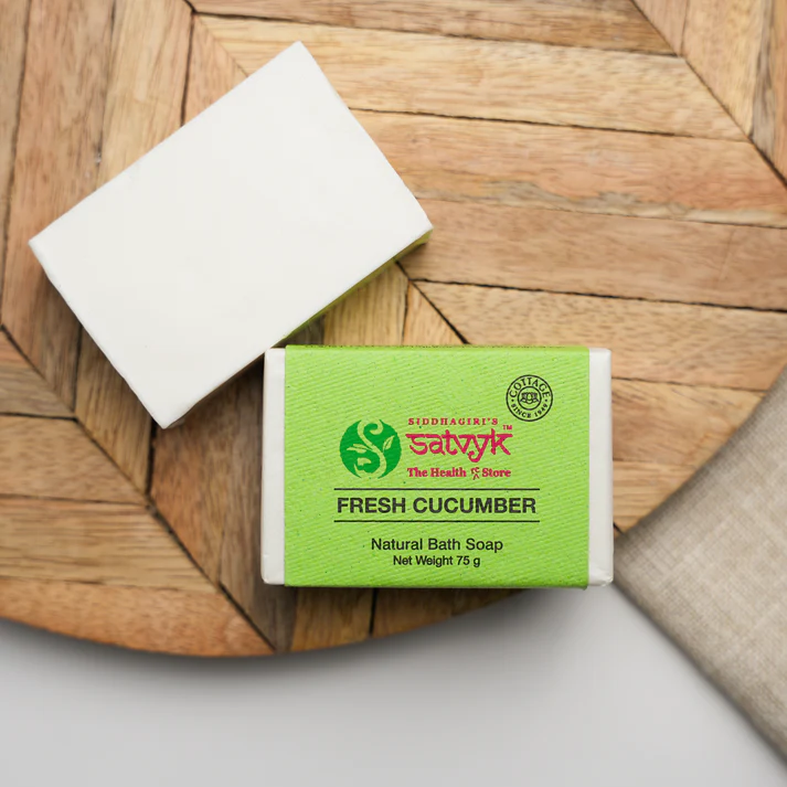 Handmade Cucumber Herbal Bath Soap | Cooling & Hydrating | Softens Skin Naturally | Ideal for Summer Skincare