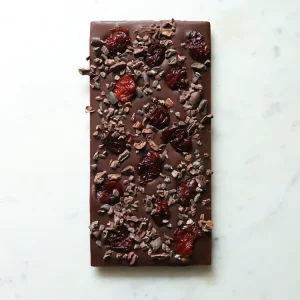 Cacao Nibs & Cherries Dark Chocolate Bar