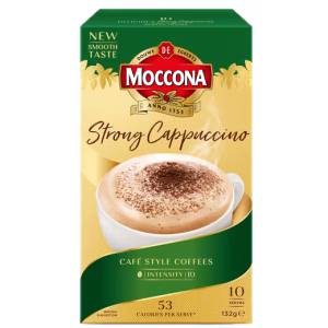 Moccona Strong Cappuccino Sachets 10 pack