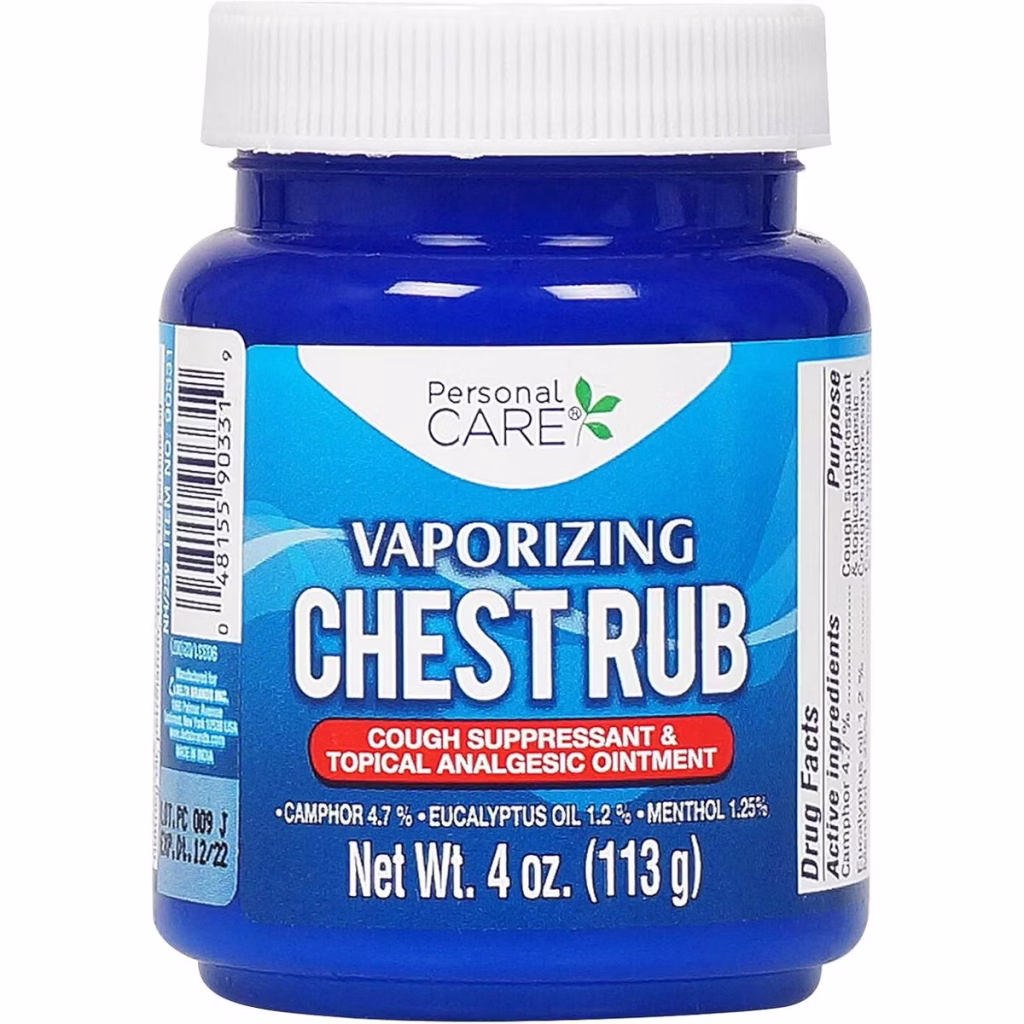 Personal Care Vaporizing Chest Rub, Mentholated Chest & Cough Relief Ointment, 4 oz,