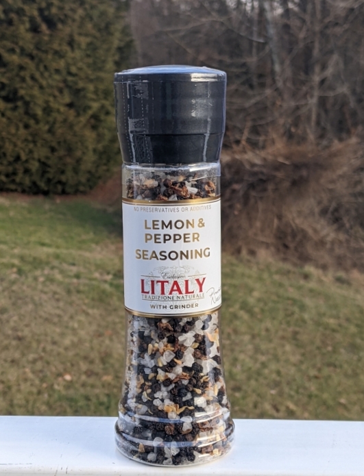 Litaly Lemon Pepper Seasoning with Built-in Grinder 7.76oz