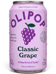 OLIPOP 9g Fiber Prebiotic Soda Classic Grape - 12 fl oz Can